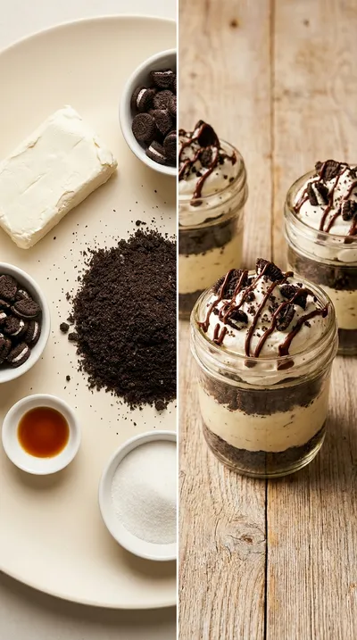 Oreo No-Bake Cheesecake Cups - ready to serve