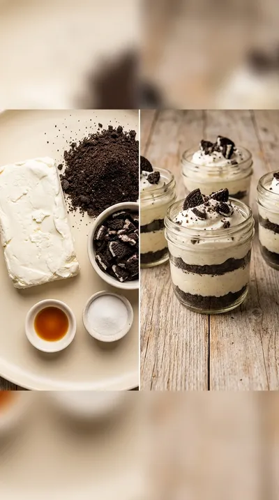 Oreo No-Bake Cheesecake Cups - ready to serve