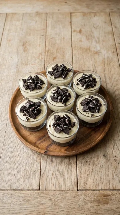 Oreo No-Bake Cheesecake Cups - cooking process
