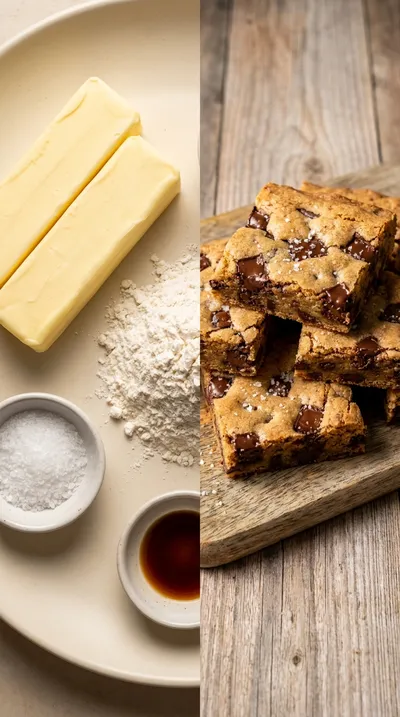 Chewy Chocolate Chip Cookie Bars - ready to serve