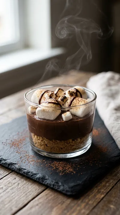 No Bake S'Mores Pudding Cups