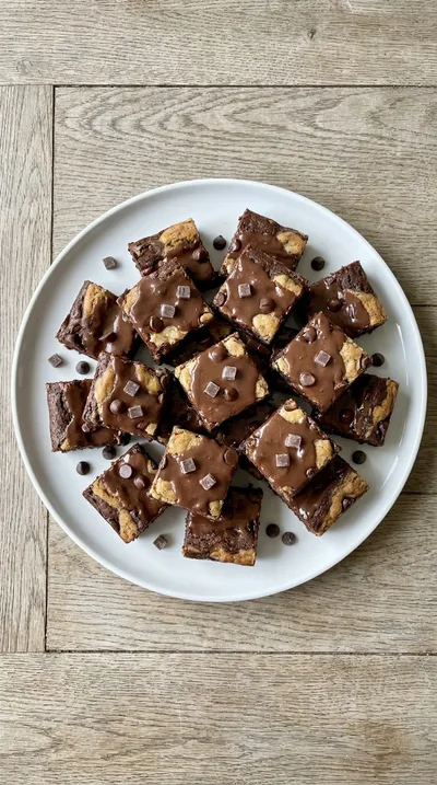 Brookies: Chewy Chocolate Cookie Brownie Bars - cooking process