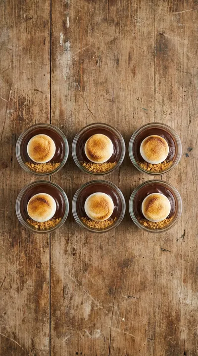 No Bake S'mores Pudding Cups - cooking process