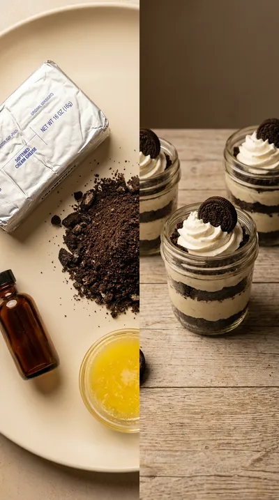 Oreo No-Bake Cheesecake Cups - ready to serve