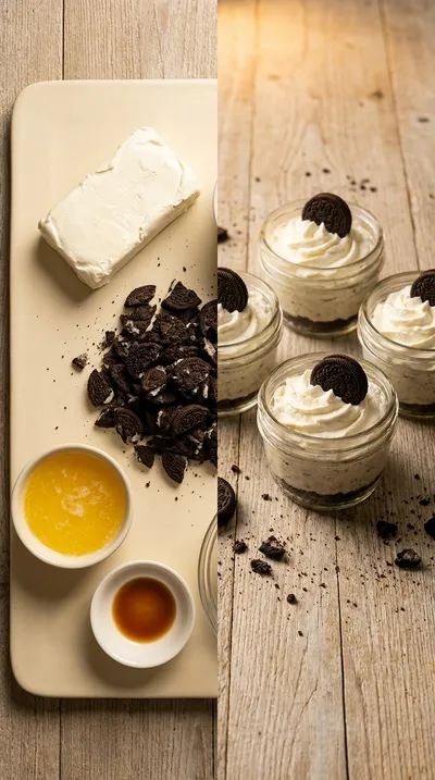 Oreo No-Bake Cheesecake Cups - ready to serve