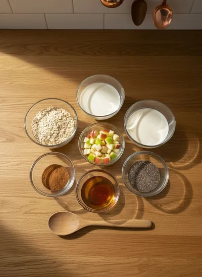 Apple Cinnamon Overnight Oats Recipe - cooking process