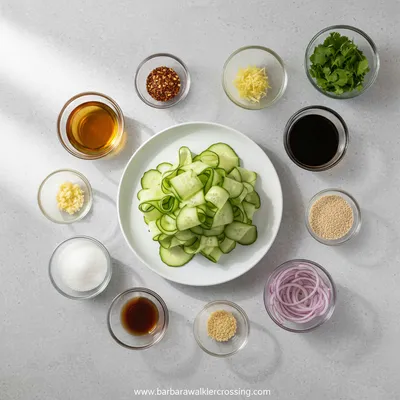 Easy Asian Cucumber Salad - cooking process
