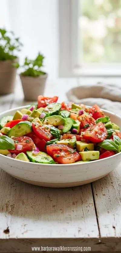 Avocado Tomato Cucumber Salad Recipe