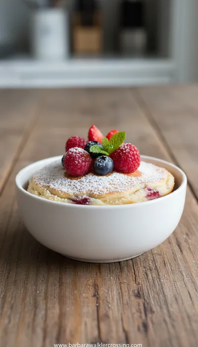Baked Protein Pancake Bowls Recipe - ready to serve