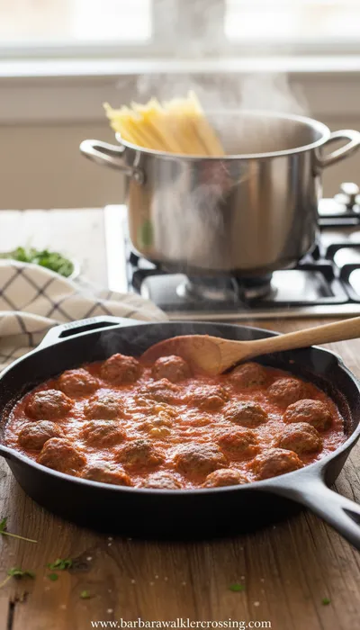 Baked Spaghetti and Meatballs Recipe - ingredients preparation