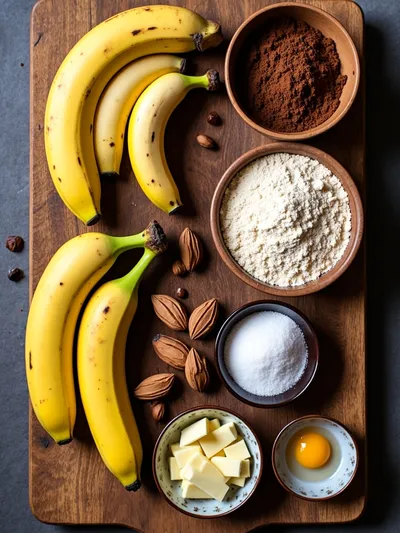 Banana Bread Brownies - Soft Chewy Delight - ingredients preparation