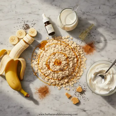 Banana Cream Pie Overnight Oats - cooking process