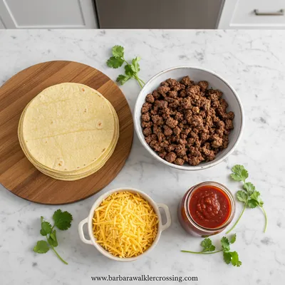 5-Ingredient Beef Enchiladas - cooking process