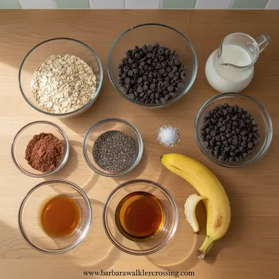Blended Brownie Batter Overnight Oats - cooking process