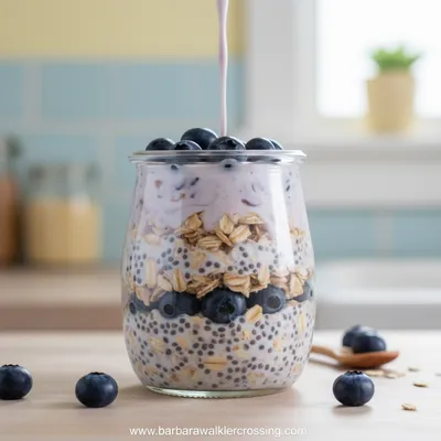 Blueberry Chia Overnight Oats