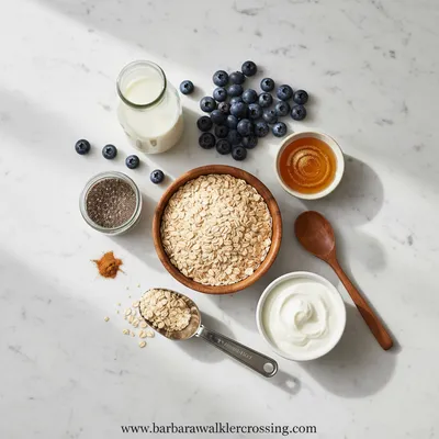 Blueberry Overnight Oats Recipe - cooking process