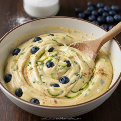 Blueberry Zucchini Squares - ingredients preparation