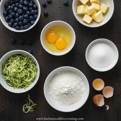 Blueberry Zucchini Squares - cooking process