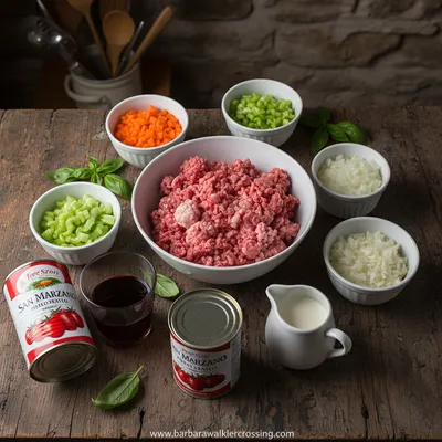 Traditional Bolognese Sauce Recipe - ingredients preparation