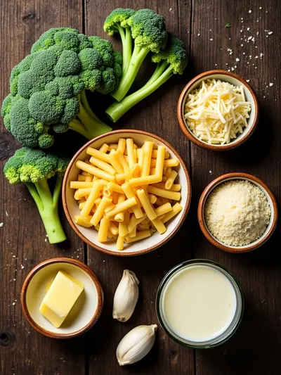 Broccoli Cheese Pasta – Easy Dinner Recipe - ingredients preparation