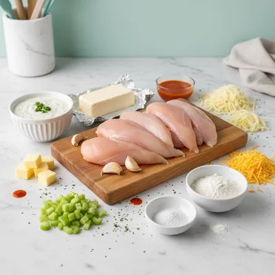 Buffalo Chicken Cheese Bake – Easy Baked Delight - cooking process