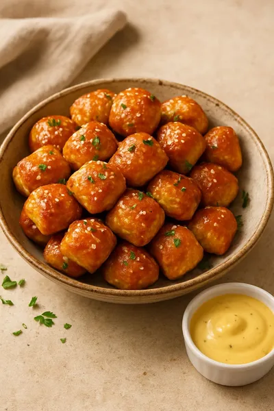 Buttery Soft Pretzel Bites - ready to serve