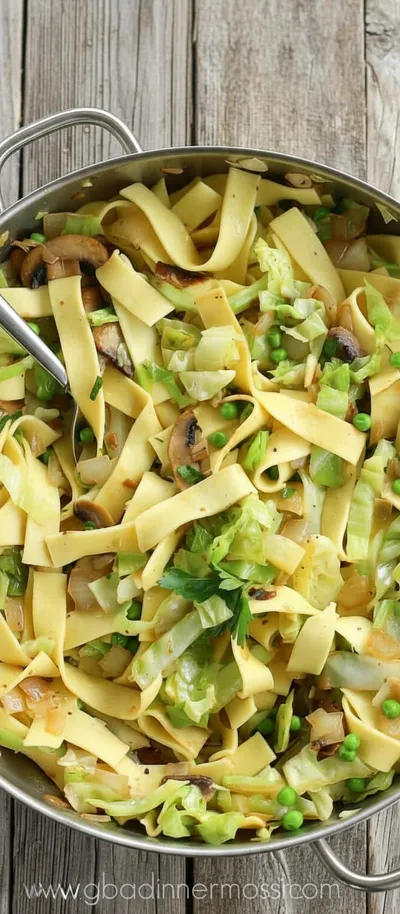 Cabbage And Noodles Hungarian Haluski Recipe - cooking process