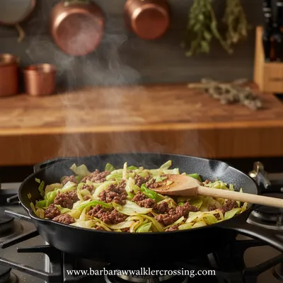 Cabbage Beef Bake Recipe - cooking process