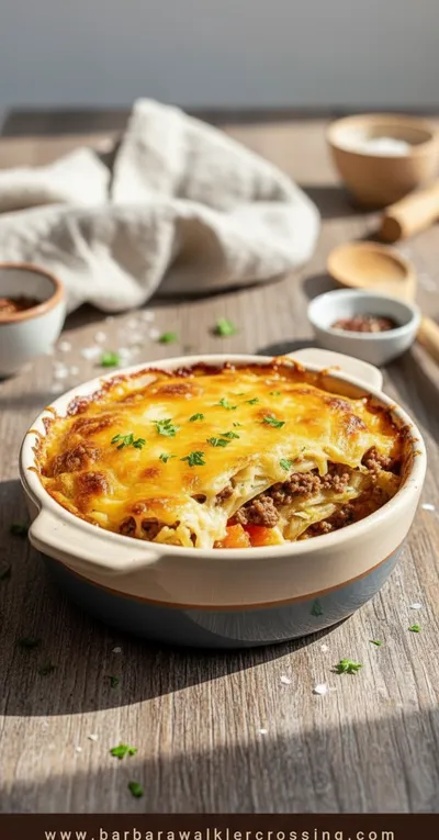 Cabbage Beef Bake Recipe - ready to serve