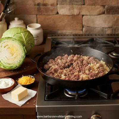 Brenda Gantt's Cabbage Casserole Recipe - ingredients preparation