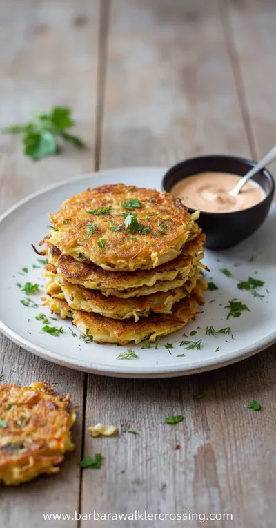 Cabbage Fritters Fried or Baked Recipe - ready to serve