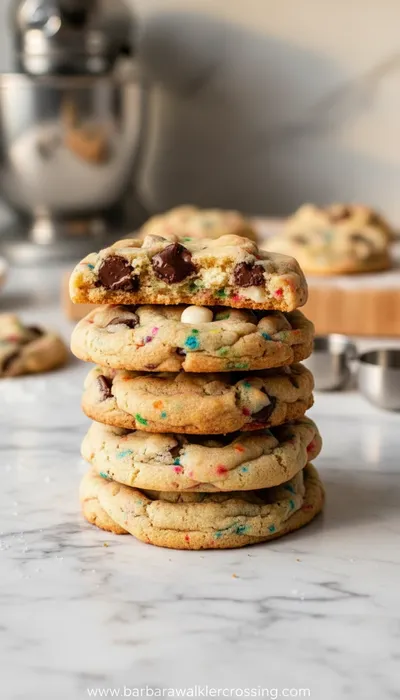 Cake Batter Chocolate Chip Cookies