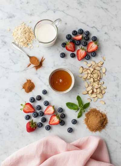 Cake Batter Overnight Oats - cooking process
