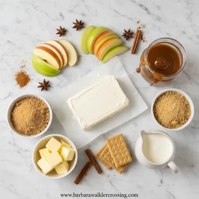 Caramel Apple Cheesecake Bars - cooking process