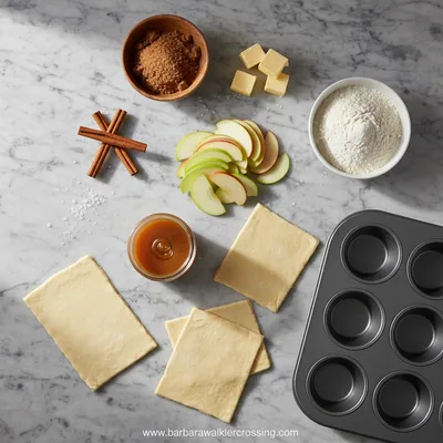 Simple Caramel Apple Pie Bombs - cooking process