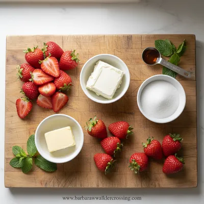 Cheesecake Stuffed Strawberries - cooking process