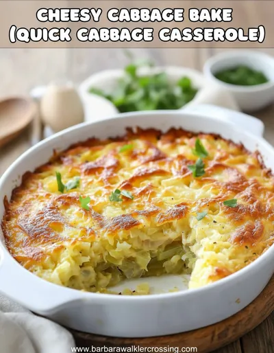 Cheesy Cabbage Bake: A Quick and Easy Comfort Casserole - ready to serve