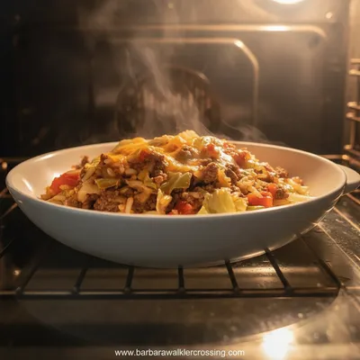 Cheesy Cabbage Beef Casserole Recipe - ingredients preparation
