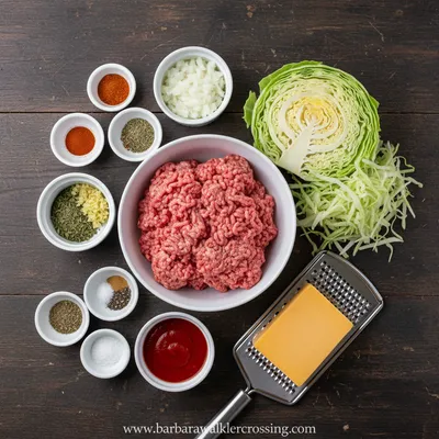 Cheesy Cabbage Beef Casserole Recipe - cooking process