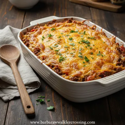 Cheesy Cabbage Beef Casserole Recipe - ready to serve