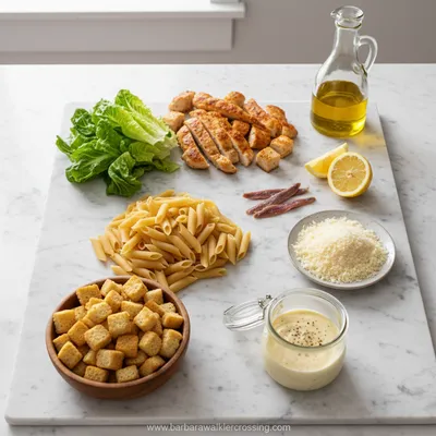 Chicken Caesar Pasta Salad - cooking process