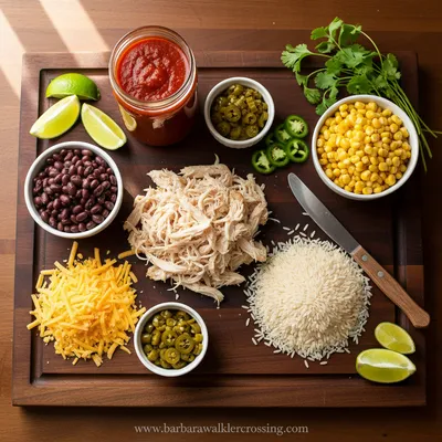 Chicken Enchilada Rice Casserole - cooking process