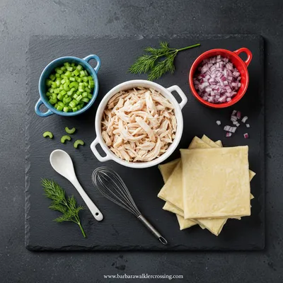 Healthy Chicken Salad Puffs Recipe - ingredients preparation