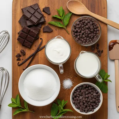Chocolate Ice Cream Glasses - cooking process
