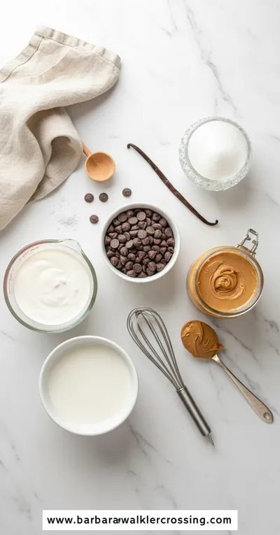 Chocolate Peanut Butter Ice Cream - cooking process