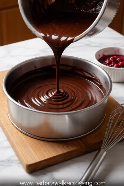 Chocolate Raspberry Cake - ingredients preparation