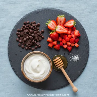Chocolate Strawberry Yogurt Clusters - cooking process