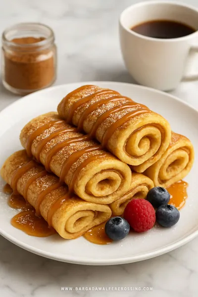 Cinnamon Roll Protein Crepes - ready to serve