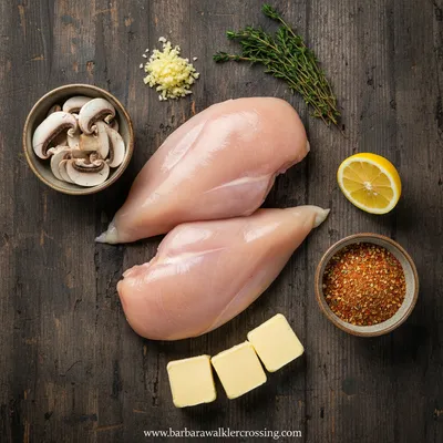 Cowboy Butter Chicken Recipe | Garlic Mushroom Chicken - ingredients preparation