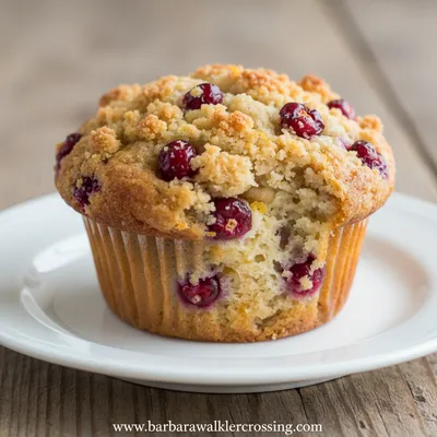 Cranberry Orange Muffins with Streusel Topping
